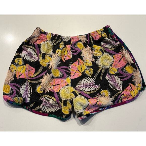 James Kidd Mixed Print Artsy Shorts Colorful Pull On Elastic Waist Textured Boho - Picture 2 of 5